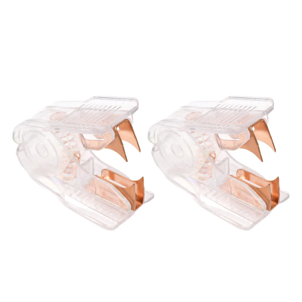 

2 Pcs Rose Gold Nail Lifter Portable Tool Stapler Remover Frosted Convenient Aluminum Alloy Small Puller Practical