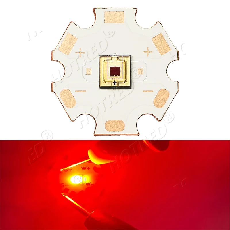 LED 20 واط عالية الطاقة ضوء الليزر الخرز مصلحة الارصاد الجوية 5050 XML2.2V الأحمر 620nm 3 فولت الأزرق 450nm الأخضر 520nm ل مصباح يدوي خارجي الشعلة ملحق #2