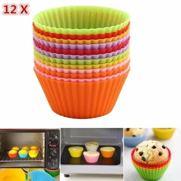 12pcs baking cake mold(random color)