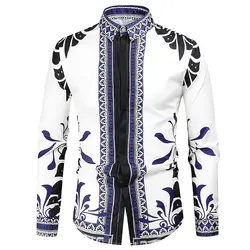 Men's Shirts Western Shirts Patterned Classic Collar Green Red Black White Daily Resort Long Sleeve Clothing
