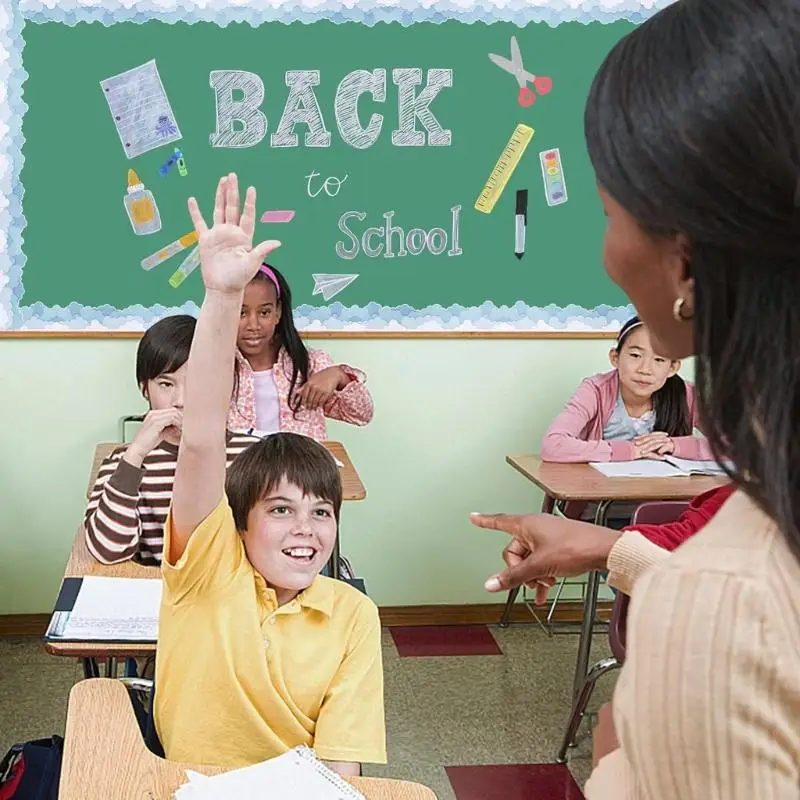 

Cloud Mass Print Border Trim Wall Sticker 32.8ft for Chalkboard Decoration