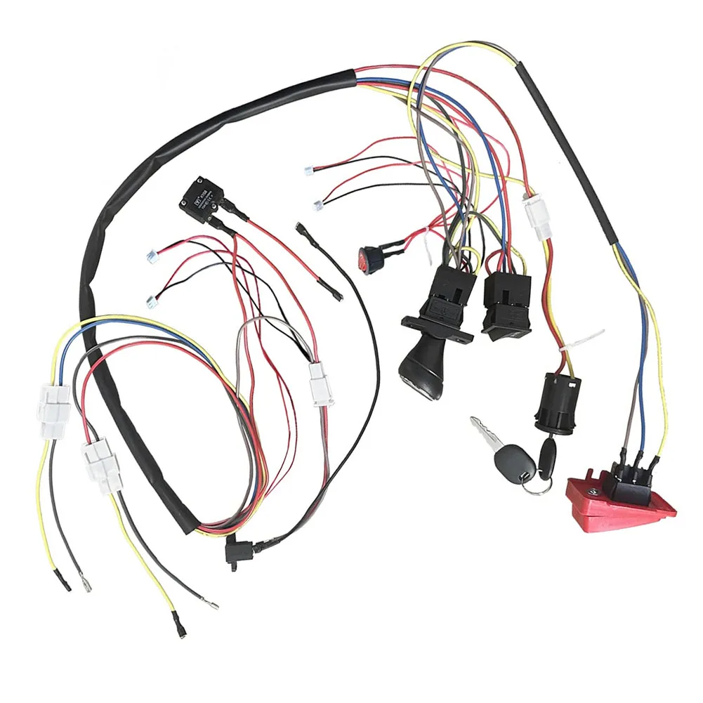Image of DIY-Kabelbaum-Umbausatz 6V 12V 24V mit Schalter für Kinderfahrzeuge, Spielzeugautos, SUV-Modifikationsteile und Zubehör