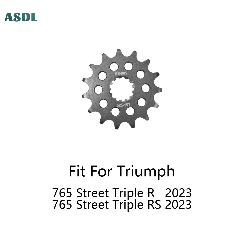 525 47T 16T 15T Motorcycle Front and Rear Sprocket for Triumph 675 Daytona 2006-2017 675 Street Triple 2008-2016 765 Street 2023 5