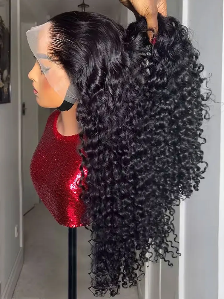 

Парик из натуральных волос 300% Water Curly, 13x6 HD Lace Frontal, 40-46 дюймов, с глубокими свободными волнами, 13x4 Lace Front Wig для женщин, предварительно прорезанный