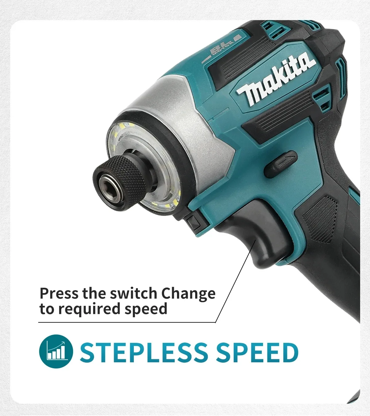 Makita DTD173 Blue 18V Cordless Brushless Impact Driver 180Nm Max Torque Tool for Wood Metal Screw and Bolt Work