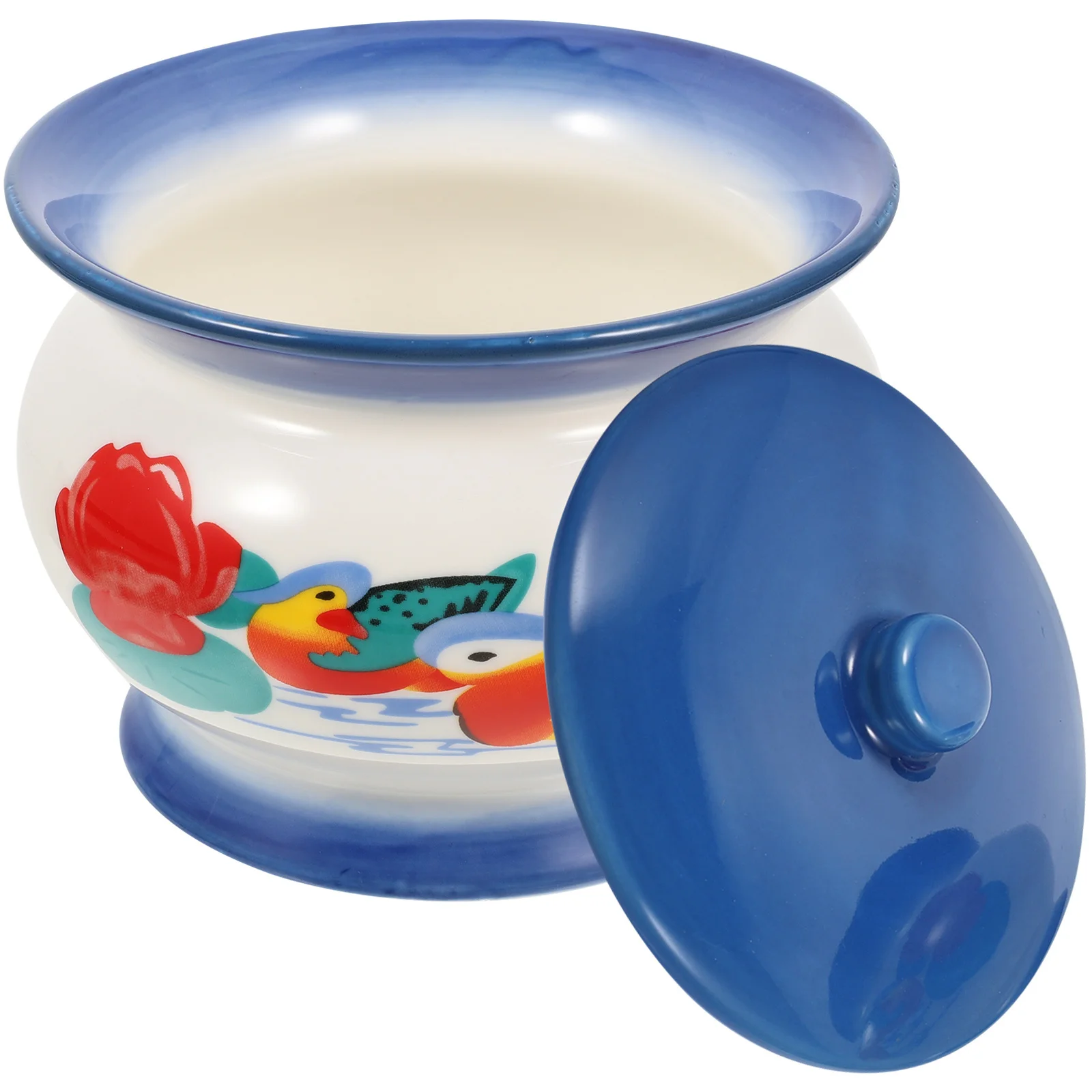 

Creative Shaped Ceramic Noodle Bowl with Cover Microwave Safe Soup Salad Food Storage Bowl for Home Kitchen Portable Snack