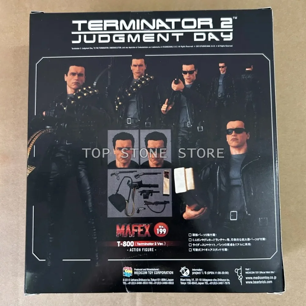 Terminator 2 Judgement Day Figures T-800 (T2 Ver.) Action Figure MAFEX No.199 T 800 Schwarzenegger Figure Collection Model Toys view 4