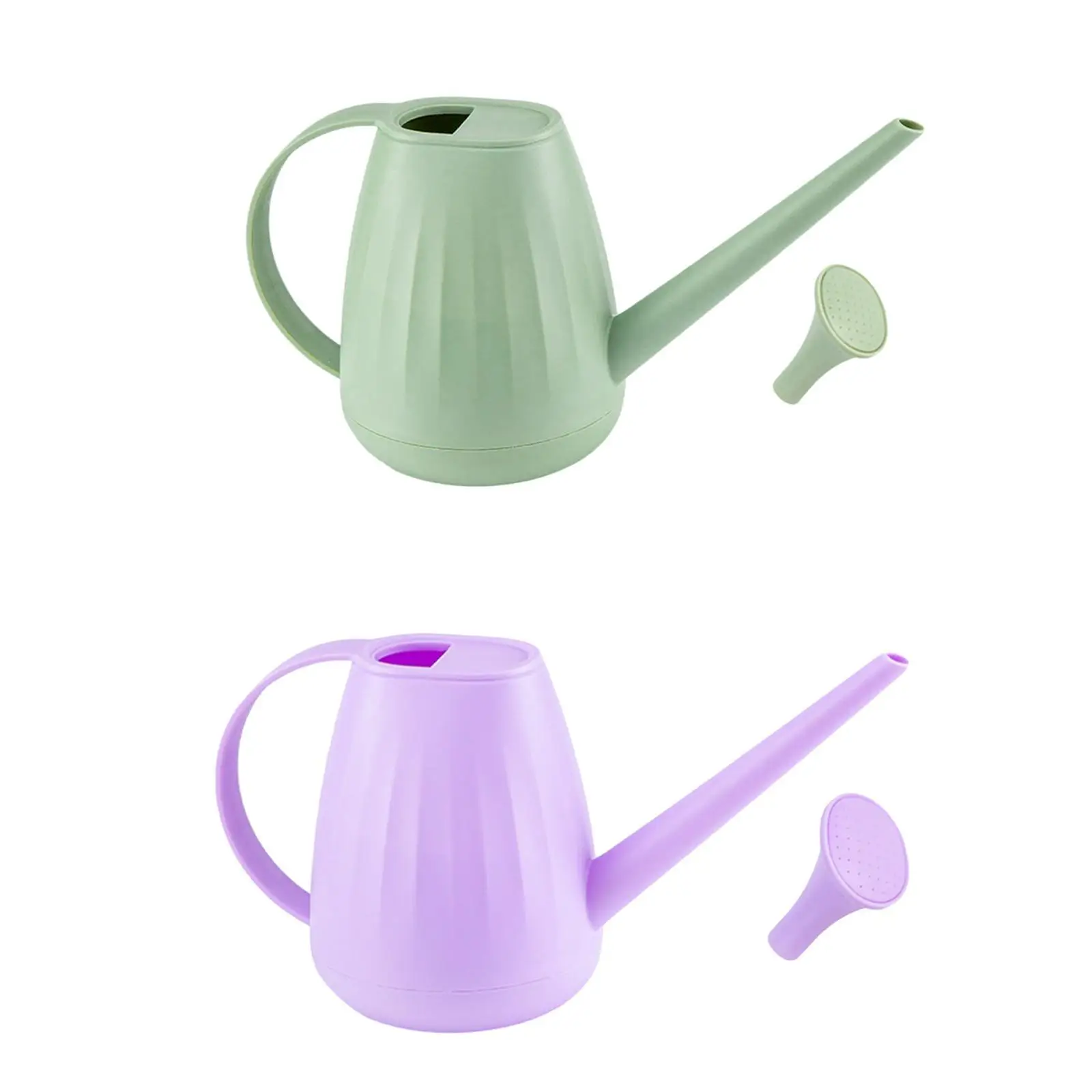 2L Plastic Watering Can Long Spout Wide Inlet Ergonomic Handle Gardening Pot for Kids Indoor Outdoor Flowers Vegetables
