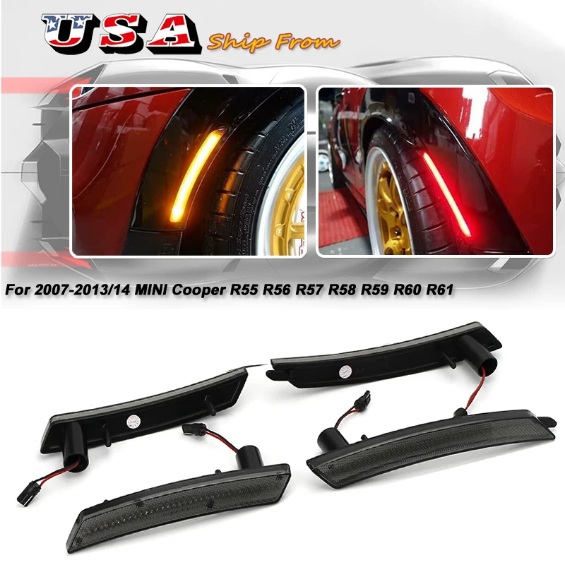 Front/Rear Fender Side Marker LED Lights For MINI Cooper R55 R56 R57 R58 R59 R60 R61 2007-2016 Turn Signal Light Parking Light