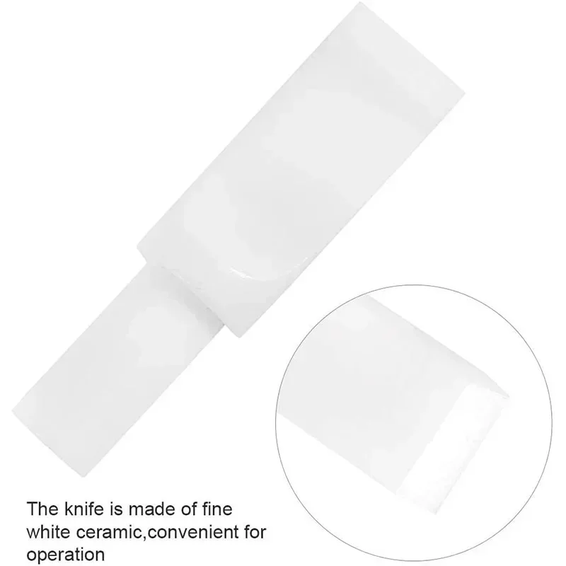 شفرة دوارة من السيراميك 7-8-9 مم، شفرة سكين دوارة من السيراميك مسطحة/مائلة ومتعددة الأغراض، للجلد اليدوي #2
