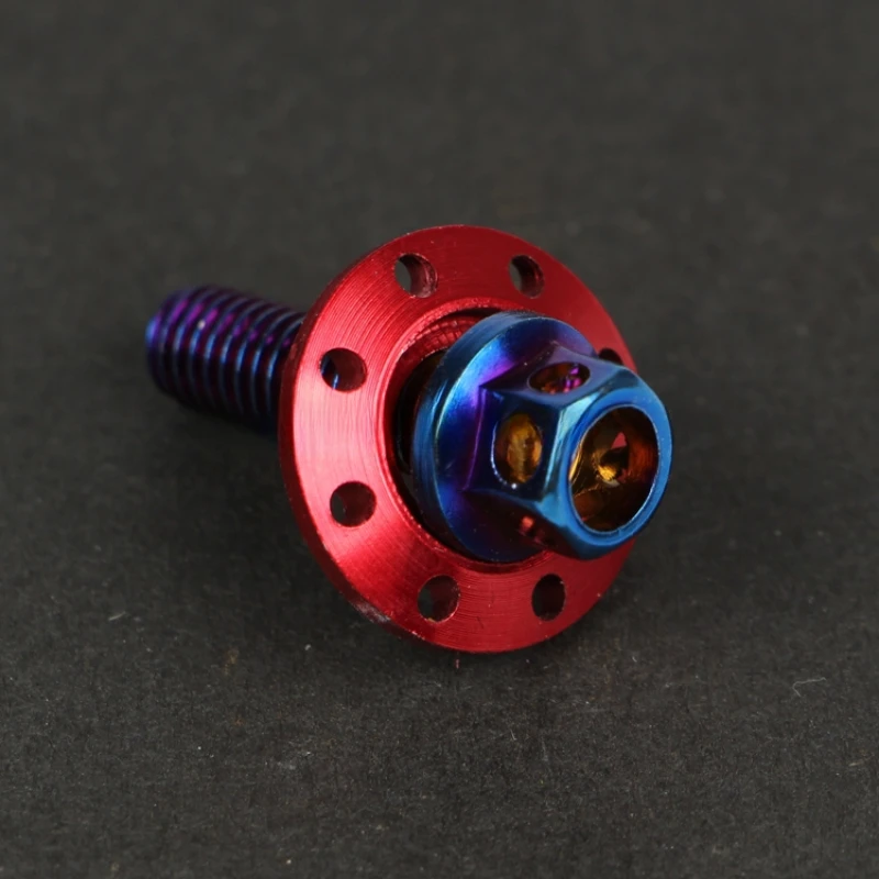 Electric Motorcycle Fender Screw 304 Stainless Steel Colorful Screw M6 Outer Hex Flange Cap