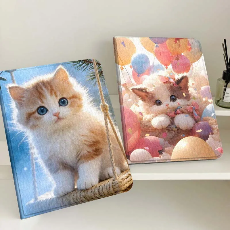 

Creative Art Color Cat For Apple iPad Pro Air 13 2 7th 6th 2025 M2 M3 M4 M512.9 13 inch Foldable Tablet Case Gift
