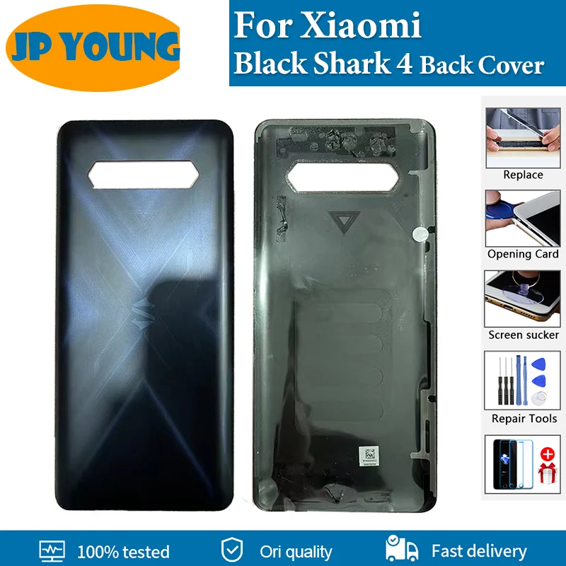 AAA+ quality For Xiaomi Black Shark 4 Shark4 Back Battery Cover Glass Door Rear Housing Case For SHARK PRS-H0/A0 SHARK KSR-A0