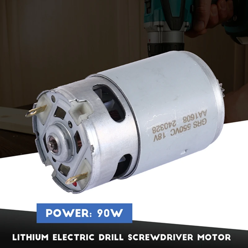 RS550 18V 19500 RPM DC Motor with Two-Speed 11 Teeth and High Torque for Electric Drill/Screwdriver-A49I