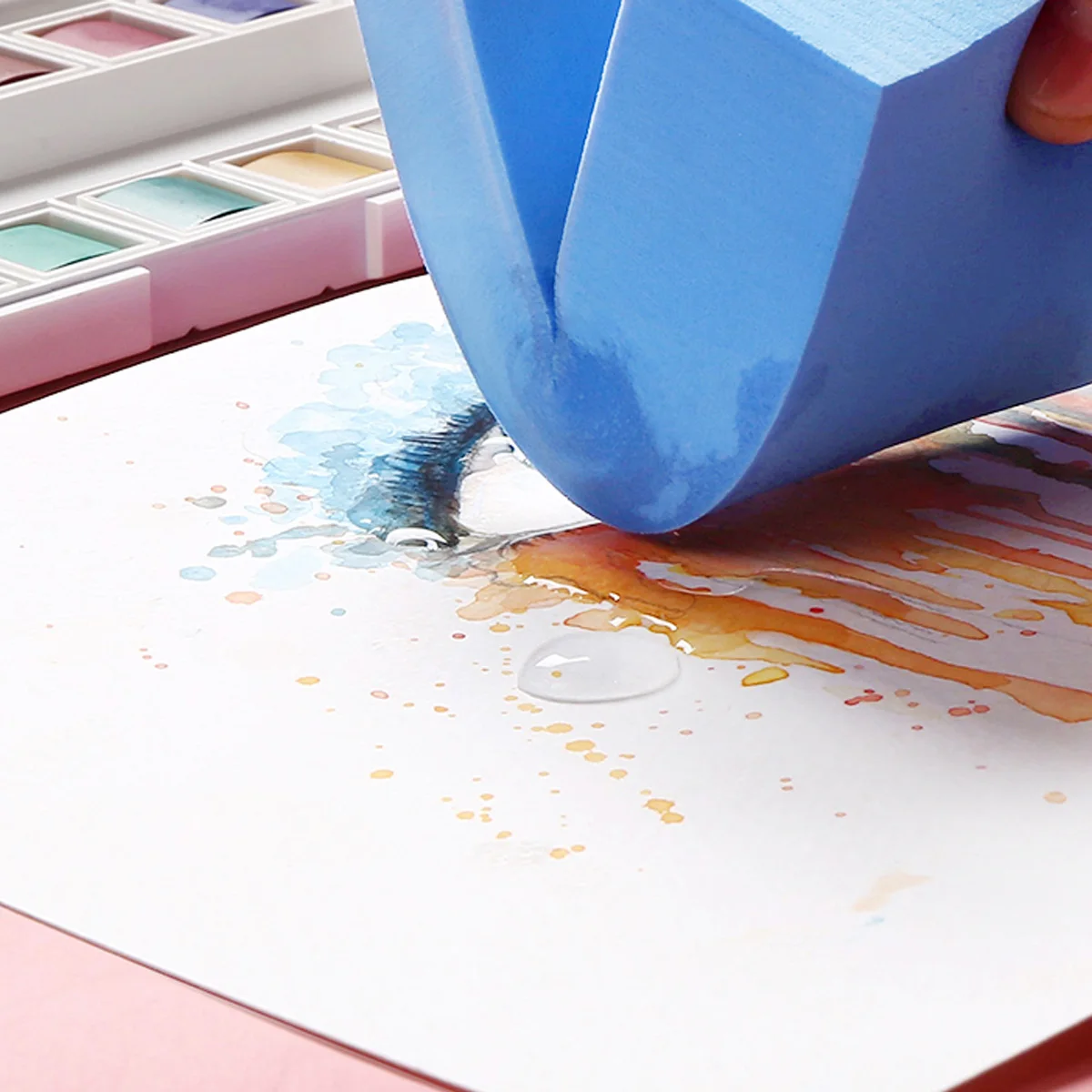 

2Pcs Absorbent Synthetic Sponges Oil Brush Art Sponge for Painting Crafts Pottery Face Paint Cleaning Sponges for Painting