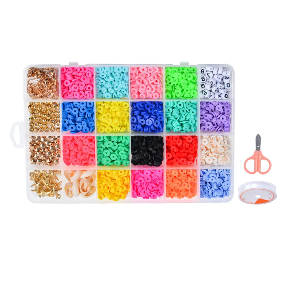 

Polymer Clay Beads Jewelry Making Necklace Bracelet Supplies Loose Beads Projects Accessories Charm Simple
