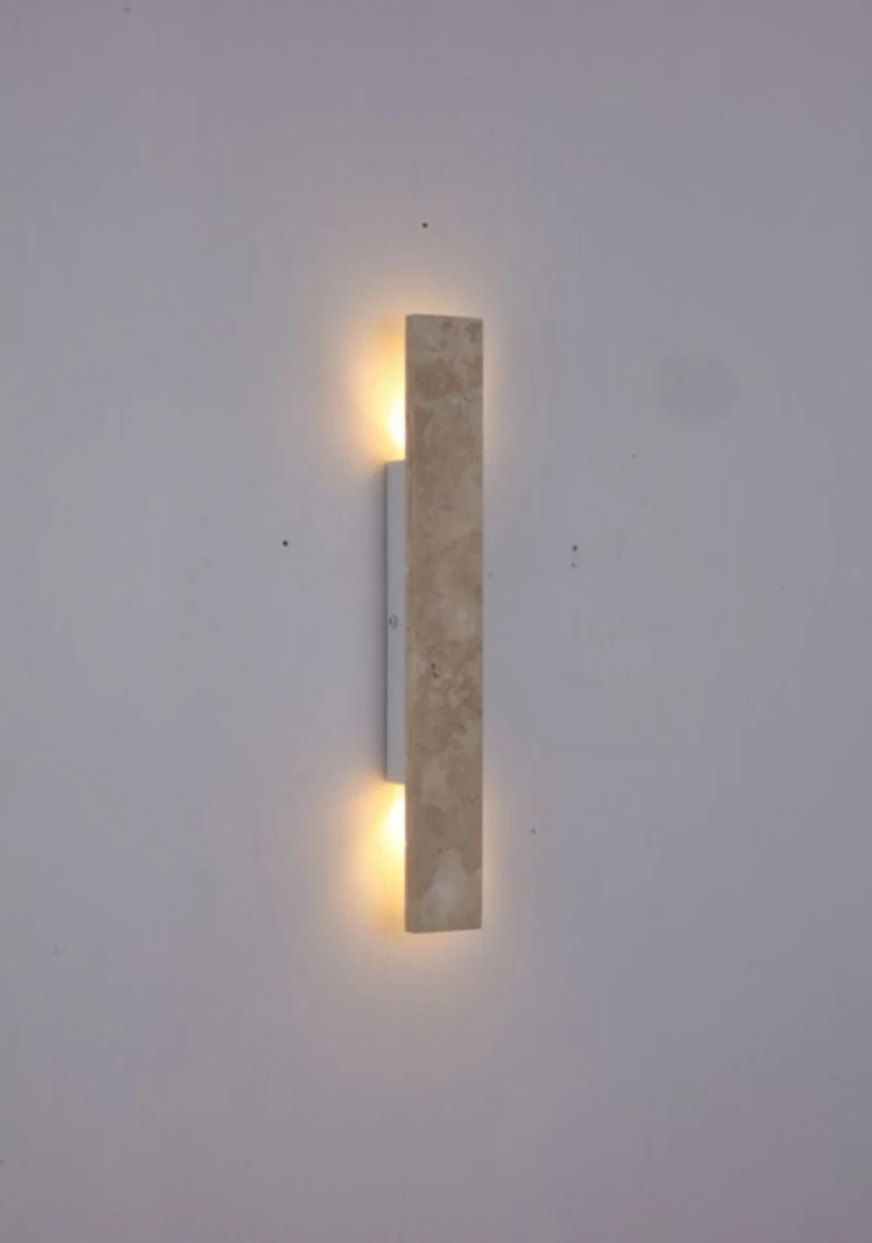 Rectangle Natural Marble Wall Lamp G9 Bulb Indoor