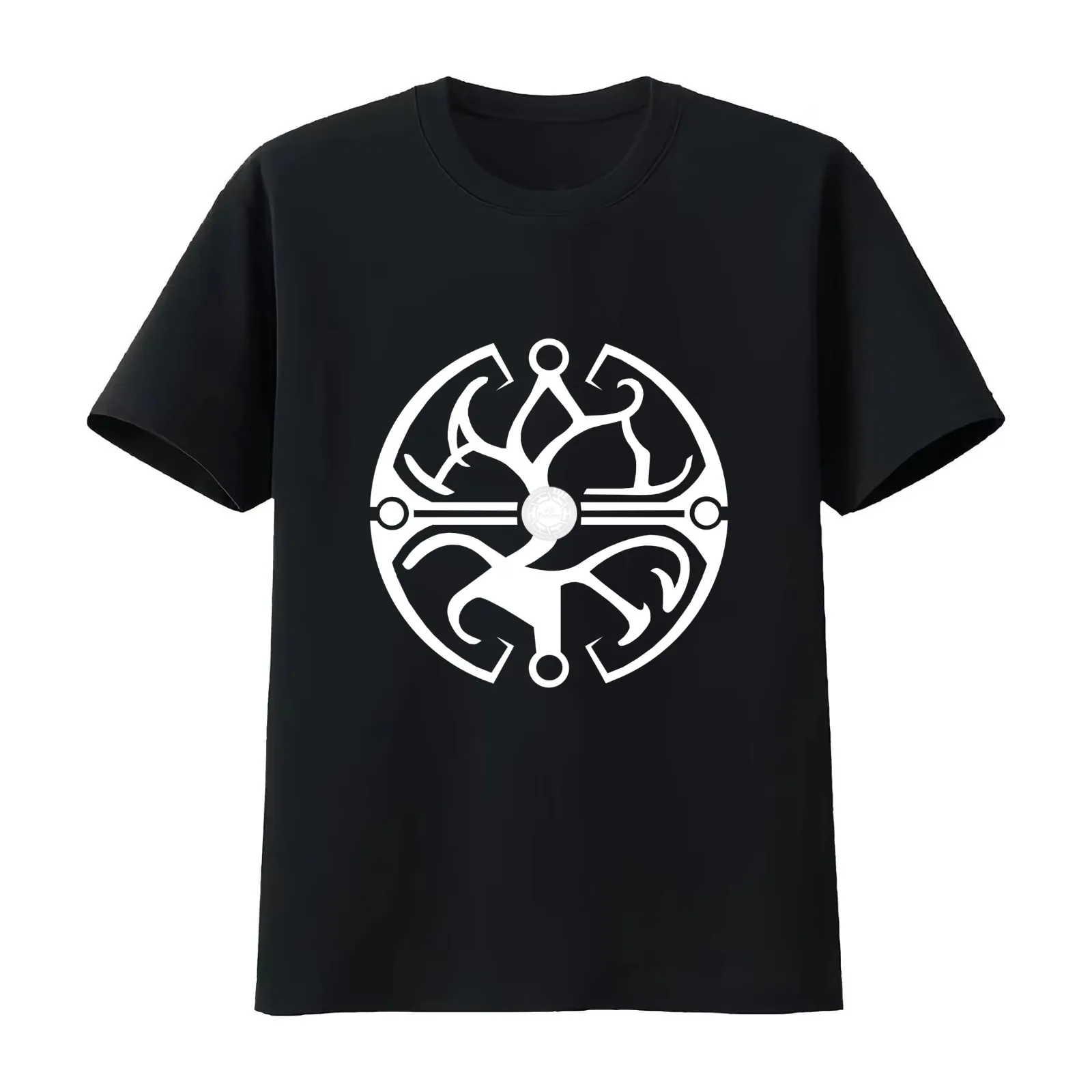DFC/TLJ Balance Symbol (Base White) T-Shirt Summer Casual Cotton Tee Oversized Streetwear Tops Vintage Graphic Print