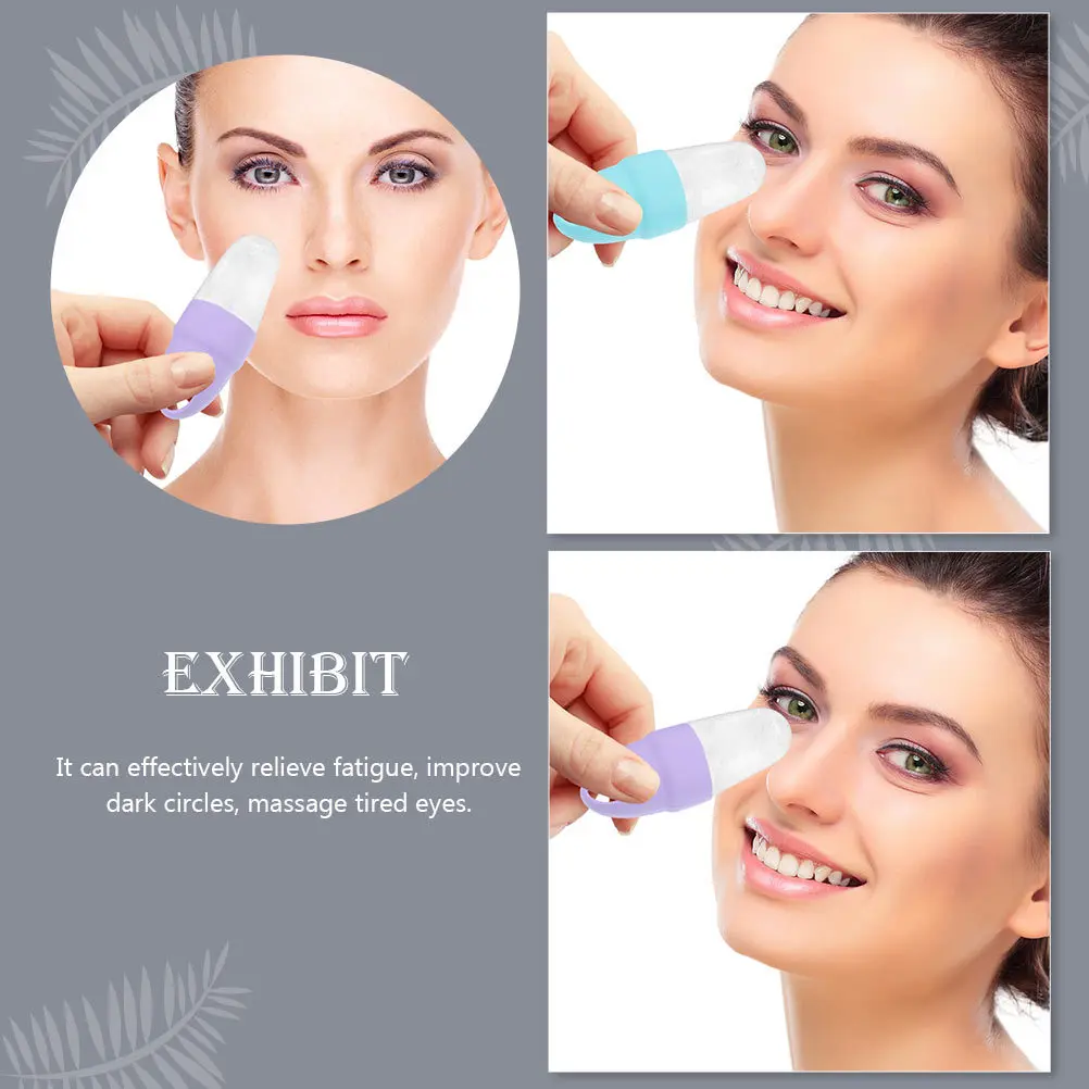 2Pcs Silicone Facial Massage Tool Face Ice Mold for Skin Care Cold Compress Pain Relief Massager