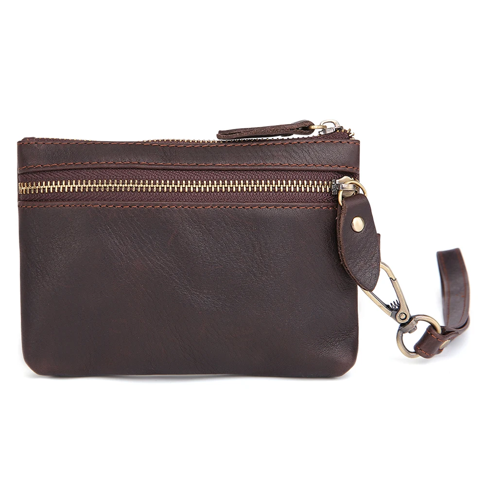 GUJOS-Porte-Clé en Cuir de Vache group pour Homme et Femme, Petit Porte-Monnaie Vintage avec Anneau, Nouvelle Collection