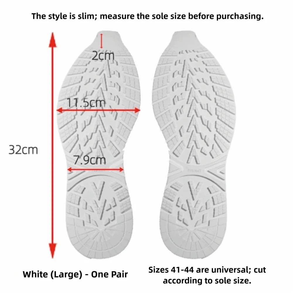 1Pair Wearable Rubber Non-Slip Shoe Stickers Wear-resistant Thick Material Anti Slip Pads Leather Compatible DIY Cuttable