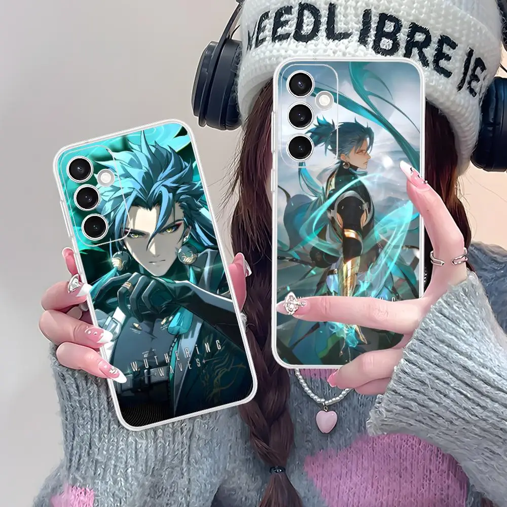 Wuthering Waves Jiyan Phone Case for Samsung Galaxy S25 S24 S23 S22 S21Plus FE Ultra Clear Colour Cover Smartphone Cellphones