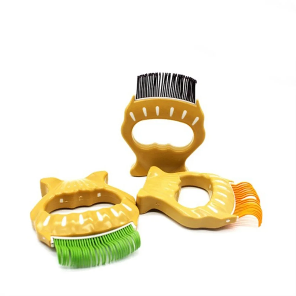 Pet Grooming Brush Fur Comb Hairdressing Tool Shell Design Rubber Brush for Pets Dog Cat (Green) pet brush