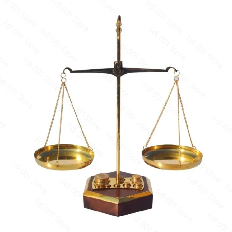 Imported Brass Retro Nostalgic Balance Scale Creative Ornament Opened Study Desktop Fortune