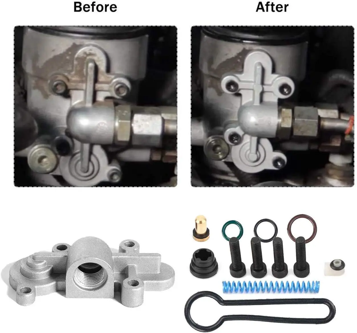3C3Z-9T517-AG 新しいブルースプリング燃料圧力レギュレーター 2003-2007 フォード 6.0L パワーストローク用
