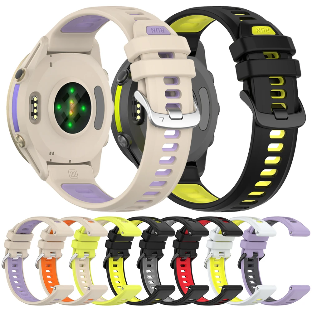 Официальный силиконовый мягкий ремешок 22 мм для умных часов Garmin Forerunner 970, браслет Forerunner 965 745 955 935 945, спортивный браслет