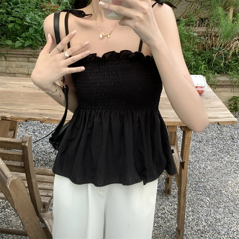 2024 New Solid Color Fashion Women Hotsweet Basics Backless Casual Y2k Camis Sexy Clothes Elegant Top