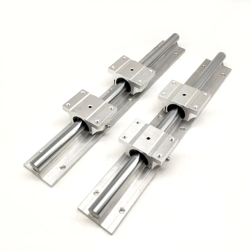 Support Linear Rails Assemblies 2Pcs TBR16 -350mm With 4Pc TBR16UU Bearing Blocks For CNC Router