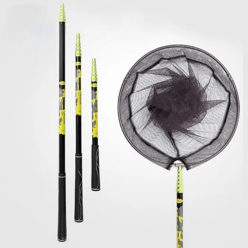 Foldable Fishing Net Fish Landing Net, Collapsible Telescopic Pole Handle, Durable Mesh, Newly