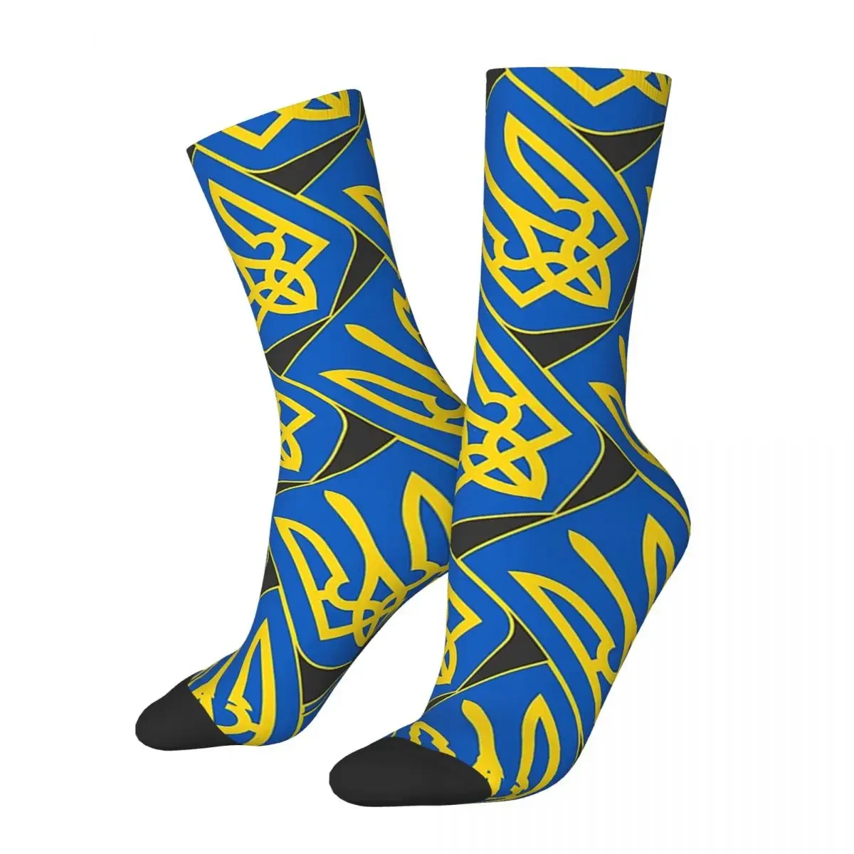 Ukraine Coat Of Arms Socks Harajuku High Quality Stockings All Season Long Socks Accessories for Unisex Christmas Gifts