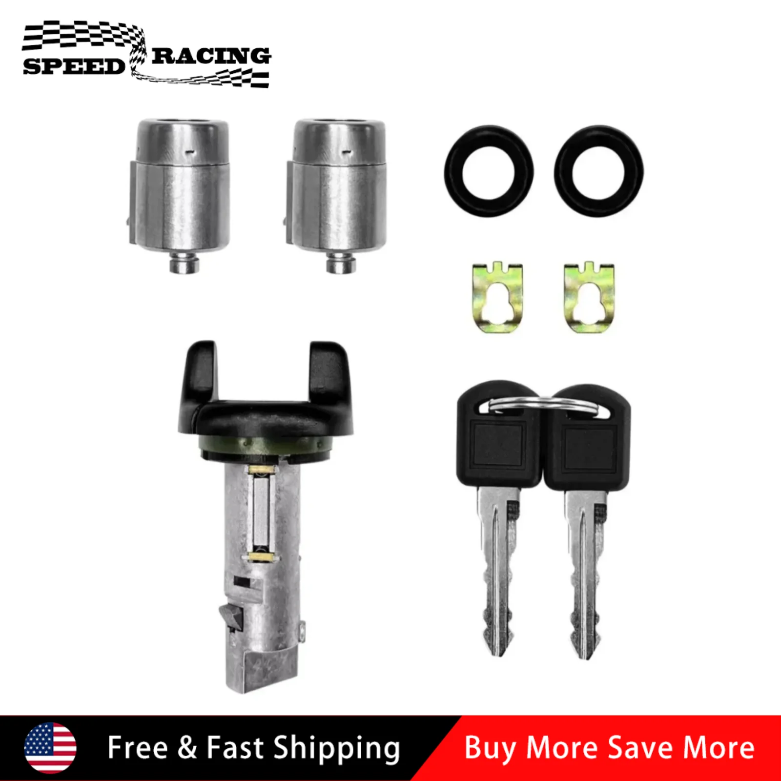 

702674 702671 Car Ignition Switch & Door Lock Cylinders with Keys For 1995-1997 GMC Chevy C/K Pickup Chevy Suburban GMC Yukon