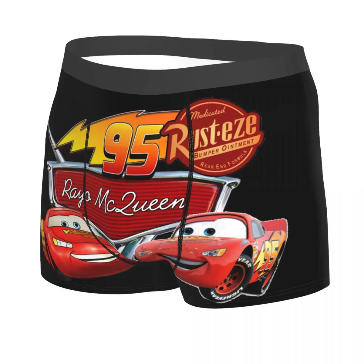 Custom Lightning McQueen Boxer Shorts For Homme 3D Print Cartoon Underwear Panties Briefs Soft Underpants