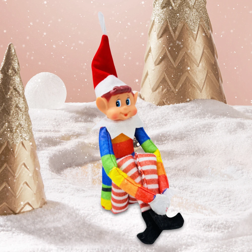 42cm Christmas Elf Behaving Behavin Badly Plush Toy Novelty Long Bendy Naughty Boy Elf on The Shelf Christmas Elves Doll