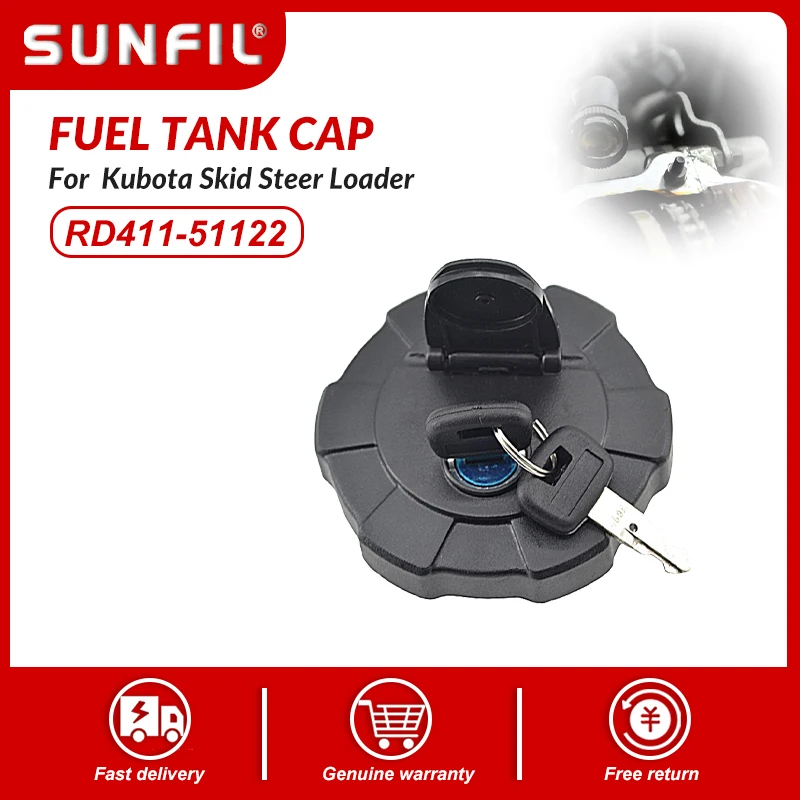 

Fuel Cap RD411-51122 Fit for Kubota Skid Steer Loader SVL75 SVL75-2 SVL90-2 SVL95-2