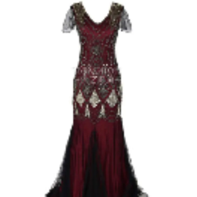 

African Party Dresses for Women Dashiki Ankara V-neck One Shoulder Printed Sleeveless Wedding Evening Gown Elegant Dress