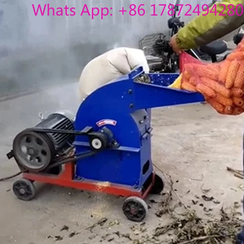 400 Model 7.5KW Hammer Mill 380V Corn Straw Mill Animal Feed Processing  Make Powder Feed Processing Feed Mill