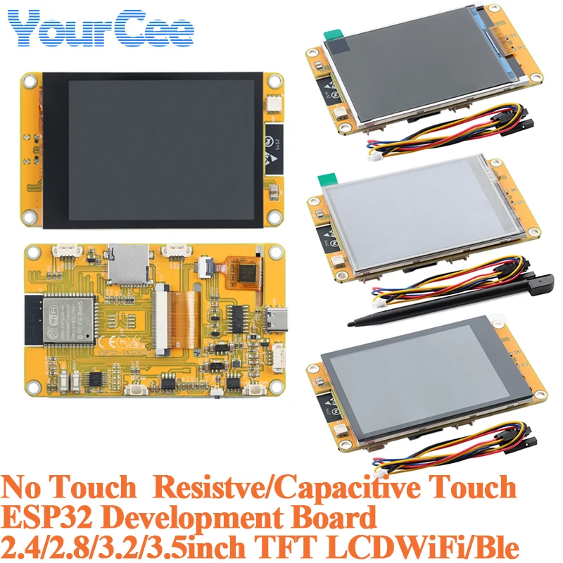 ESP32 Development Board 2.4 2.8 3.2 3.5 inch LCD Display Screen Wifi Wireless Ble Smart LCD Module Resistive Capacitive Touch
