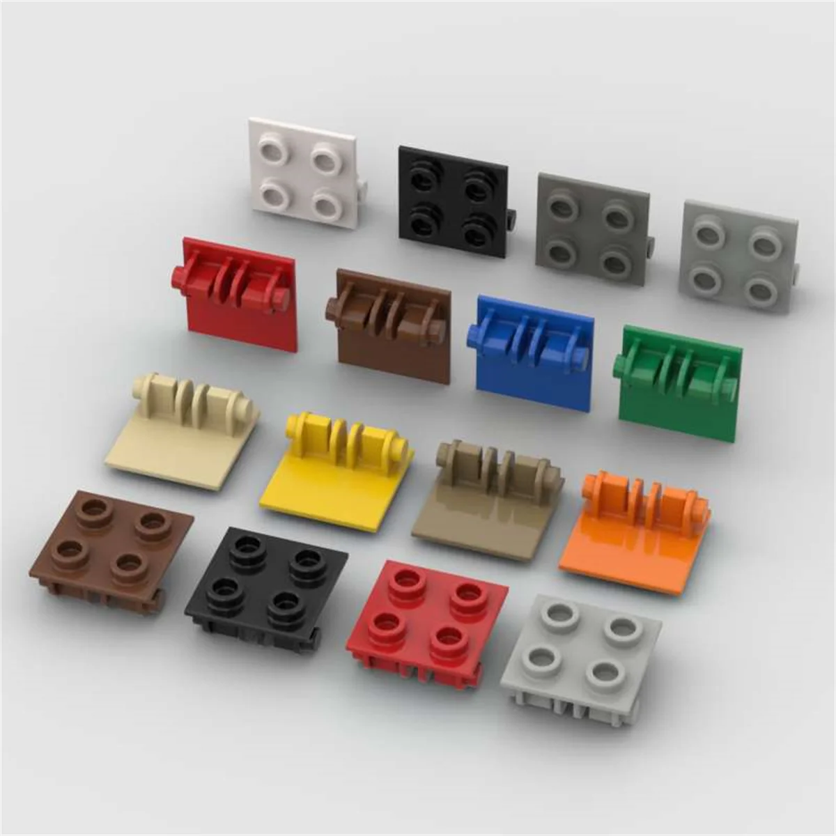 10 Stück Puzzle-Teile 6134 Scharnier 2x2 Oberplatte Bausteine Brettplatte Ziegel DIY Spielzeug Geburtstagsgeschenke