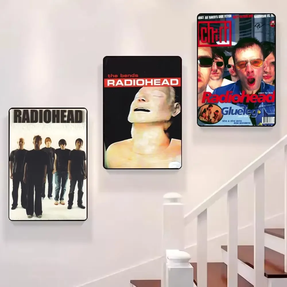The Bends Hot Rock Music Album Cover صورة المغني الفرقة Radiohead اللوحة الخط قماش المشارك: تجعد الحرة مقاوم للماء #3