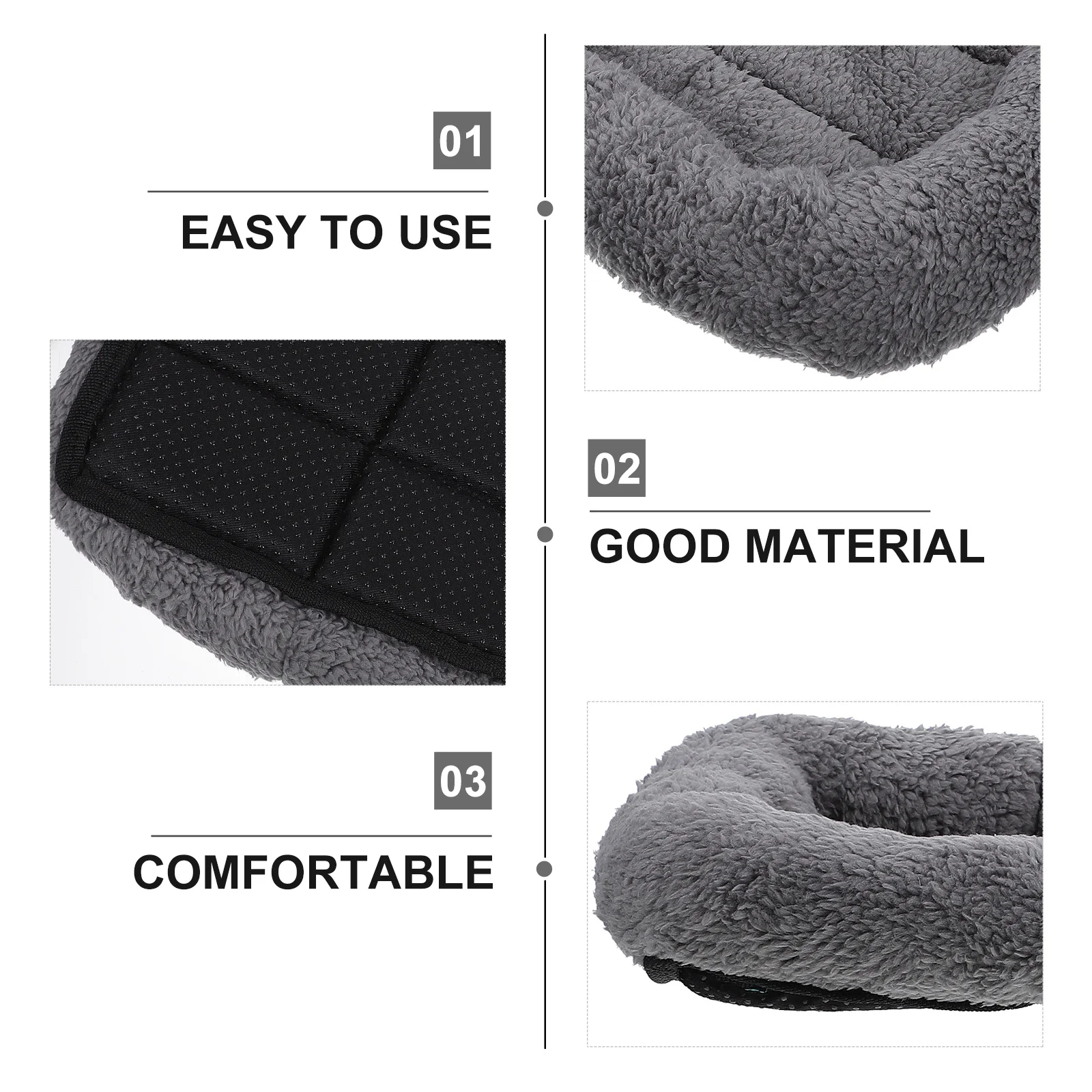 

Waterproof Pet Mat Grey Comfortable Cloth Dog Sleeping Mat Thickened Warm Cushion Portable Pet Supply Dog Cushion