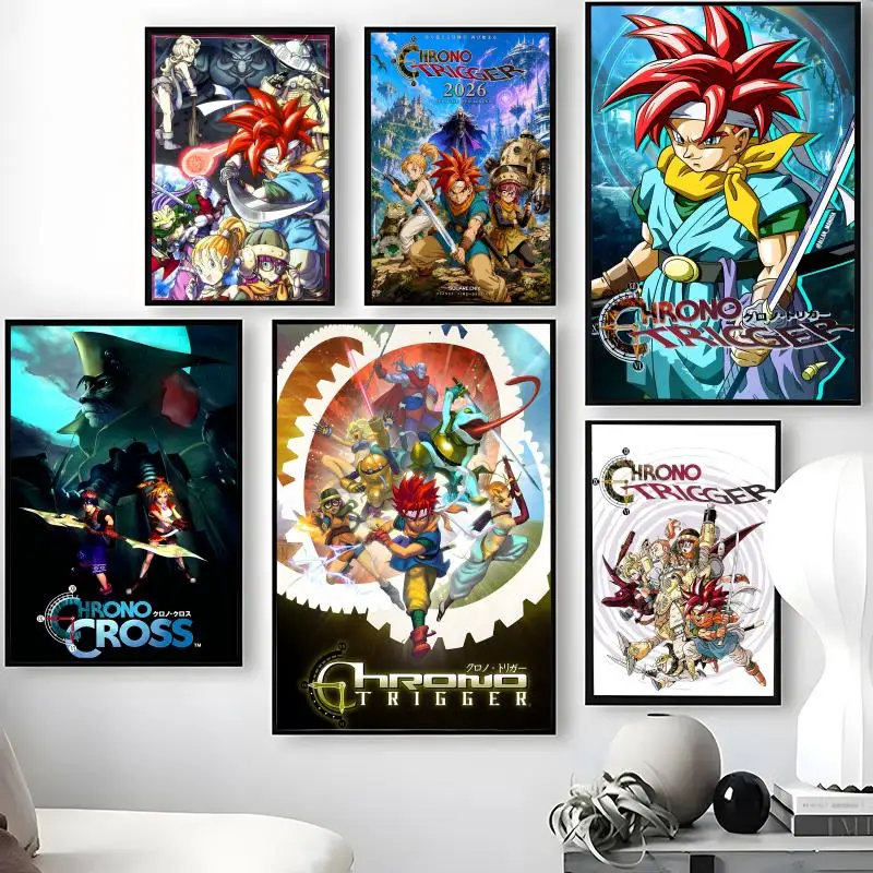 C-Chrono T-Trigger AVG Poster Adesivos de arte de parede autoadesivos à prova d'água, decoração de parede removível para sala de estar e quarto