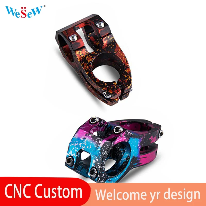 

WeSeW OEM изготовленный на заказ зажим для крепления на руль велосипеда с ЧПУ, алюминиевые титановые детали для горных и шоссейных велосипедов