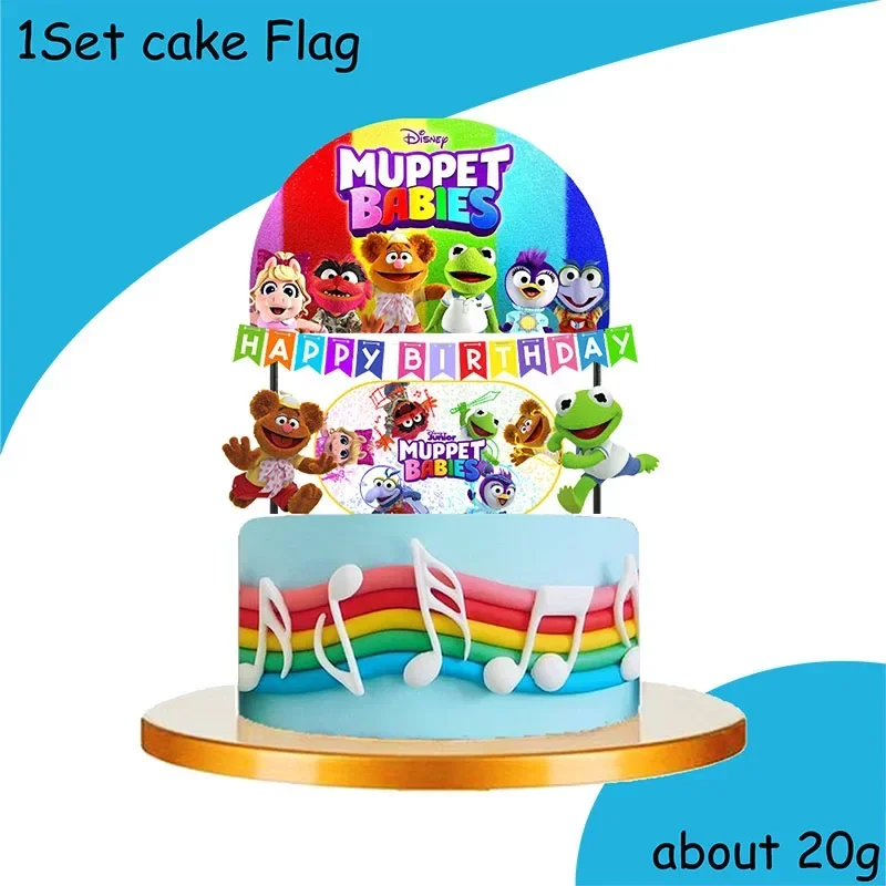 MUPPET BABIES ハッピーバースデーバナーパーティーデコレーション紙食器ケーキトッパーラテックスバルーンベビーシャワーパーティー用品