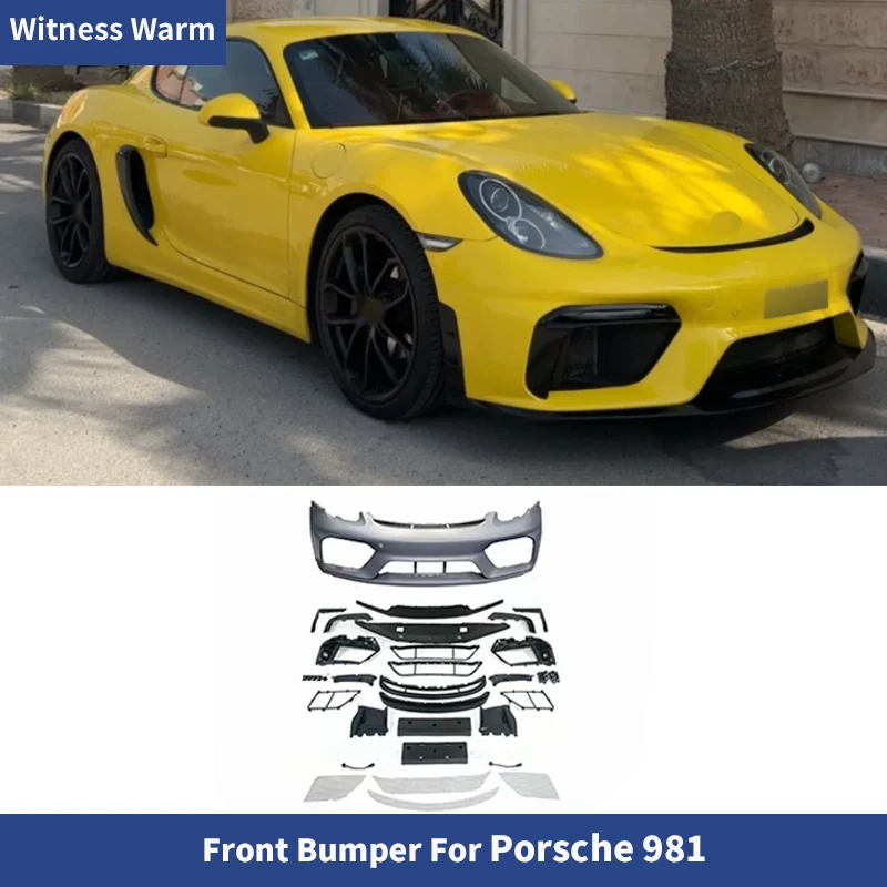 

For Porsche 981 PP GT4 style Front Bumper Carbon Fiber Body Kit for Porsche Boxster Cayman 2012-2015