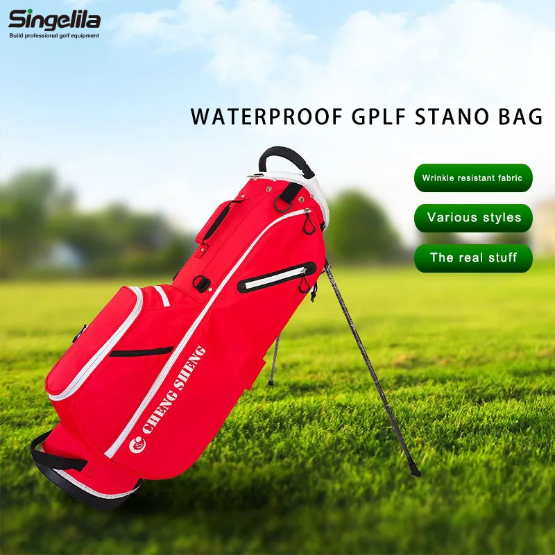 singelila Men's Bracket Golf bag Standard Ultra clear portable wear-resistant golf bag Large capacity training accessories White