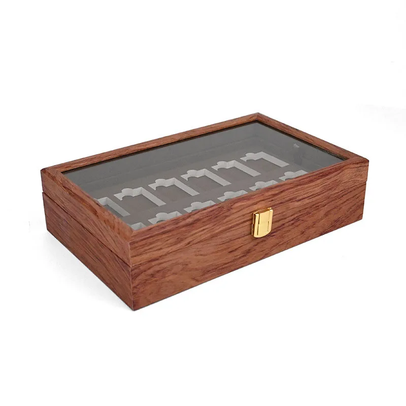 Single-layer Lighter Storage Box 24 Frames Redwood Baking Paint Sculpture Cigarette Lighter Holder Display Box